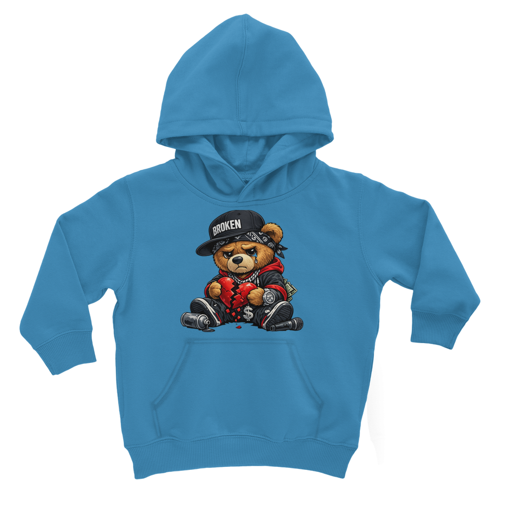 Broken Hearted Bear Classic Kids Hoodie