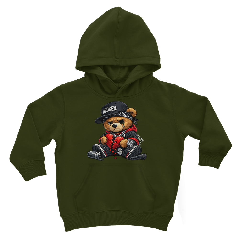 Broken Hearted Bear Classic Kids Hoodie
