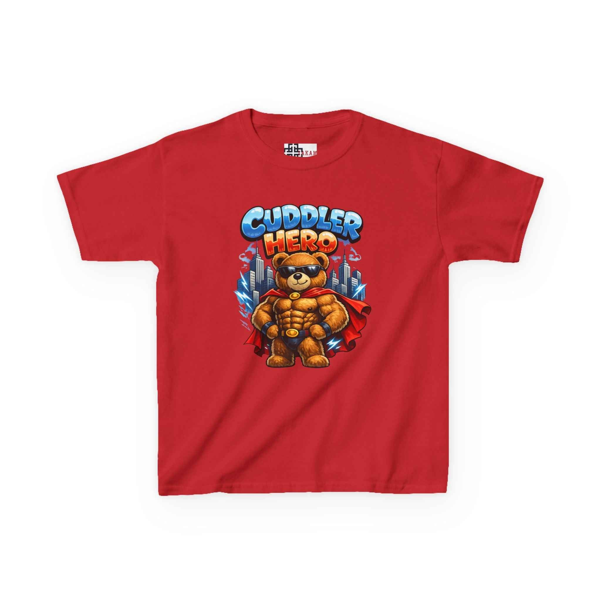 Kids Tee — "Cuddler Hero" Cute Superhero Bear T-Shirt for Toddlers & Kids