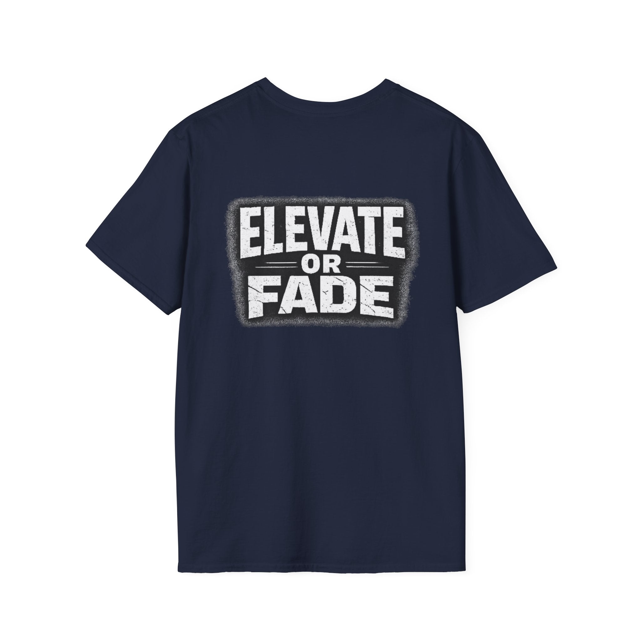 Elevate or Fade Streetwear T-Shirt - Motivational Tee with Crown & Wings