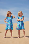 Children's Tie-Dye Ruffle Sleeve Dress