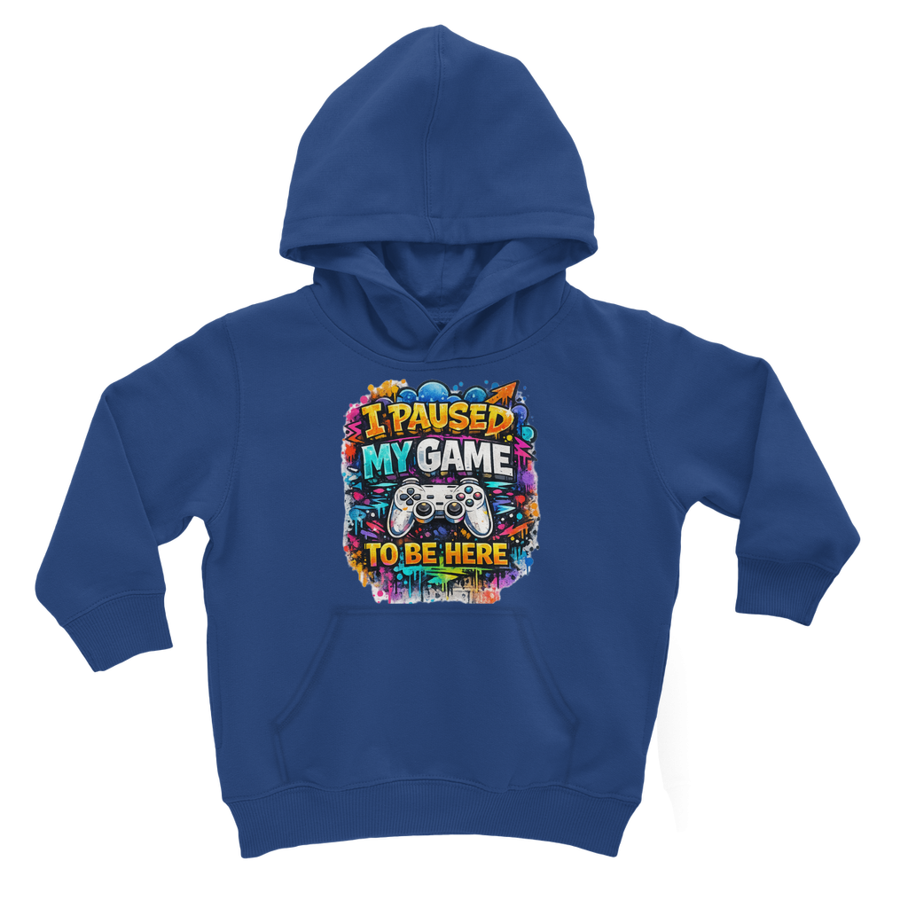 I paused my game Classic Kids Hoodie