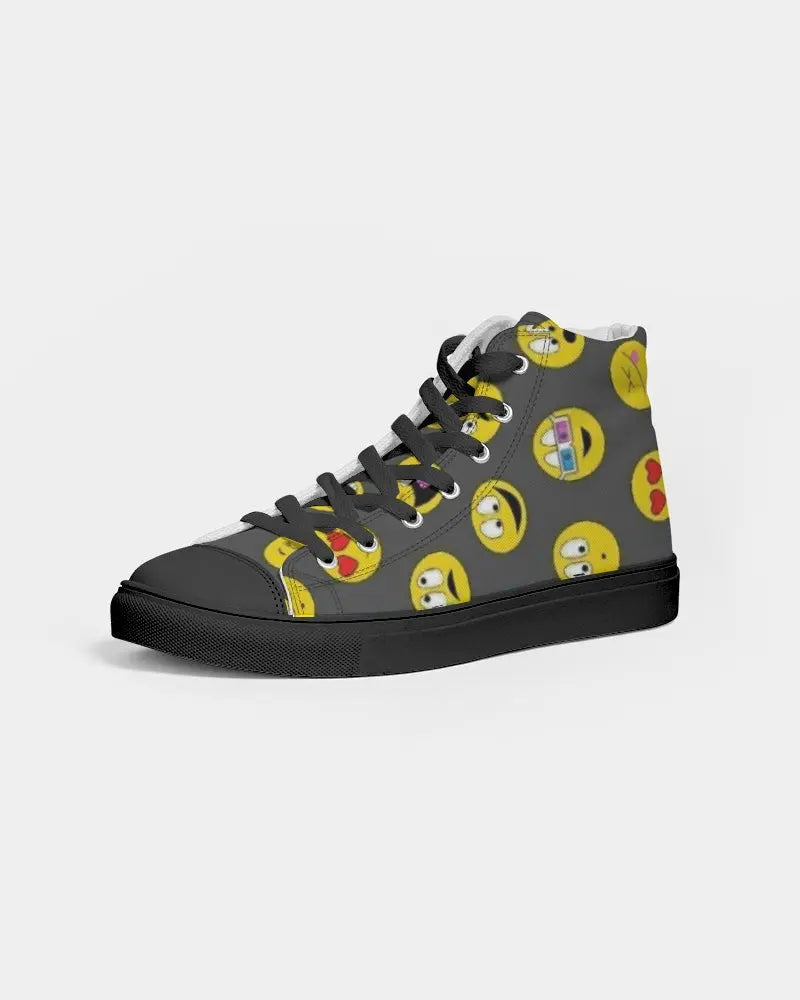 Emjoi Men's Hightop Canvas Shoe - Black - IAKAM