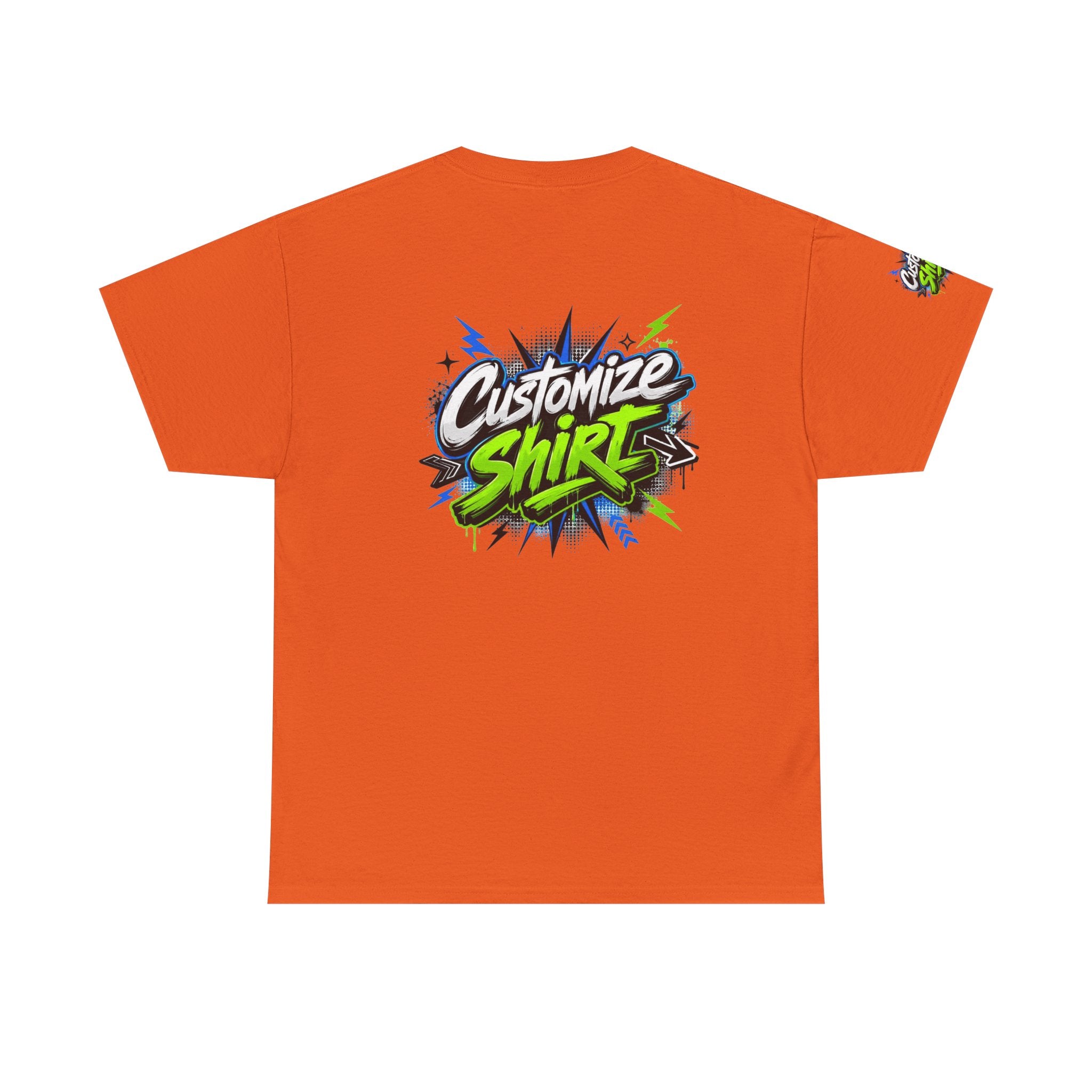Customize Shirt Graphic Tee — Bold Neon Graffiti Design