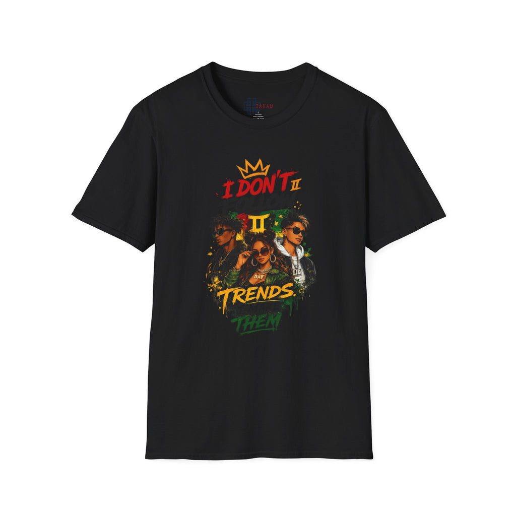 I Don't Follow Trends T‑Shirt 3— Retro Rebel Graphic Tee