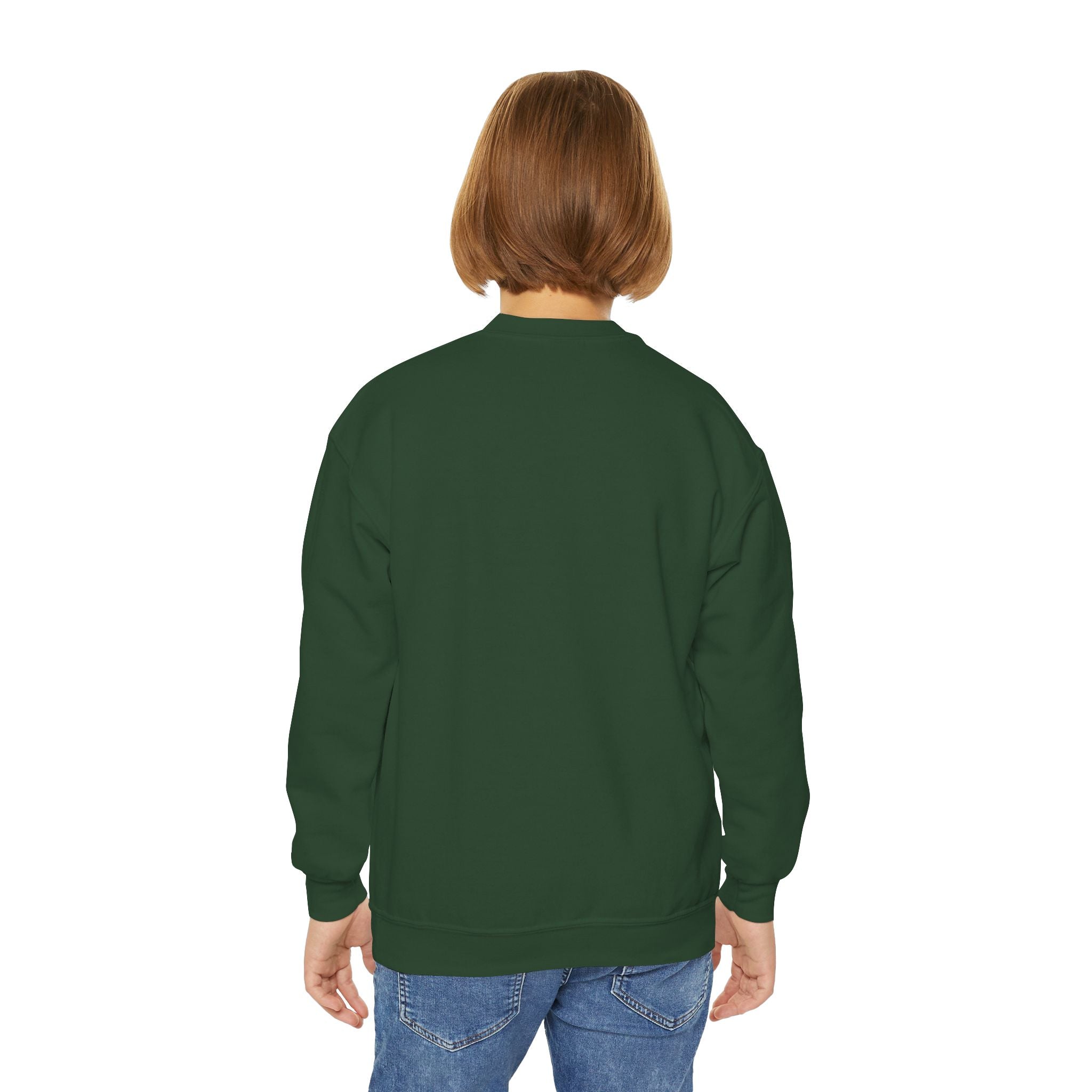 Youth Crewneck Sweatshirt – Classic Plain White Kids Pullover