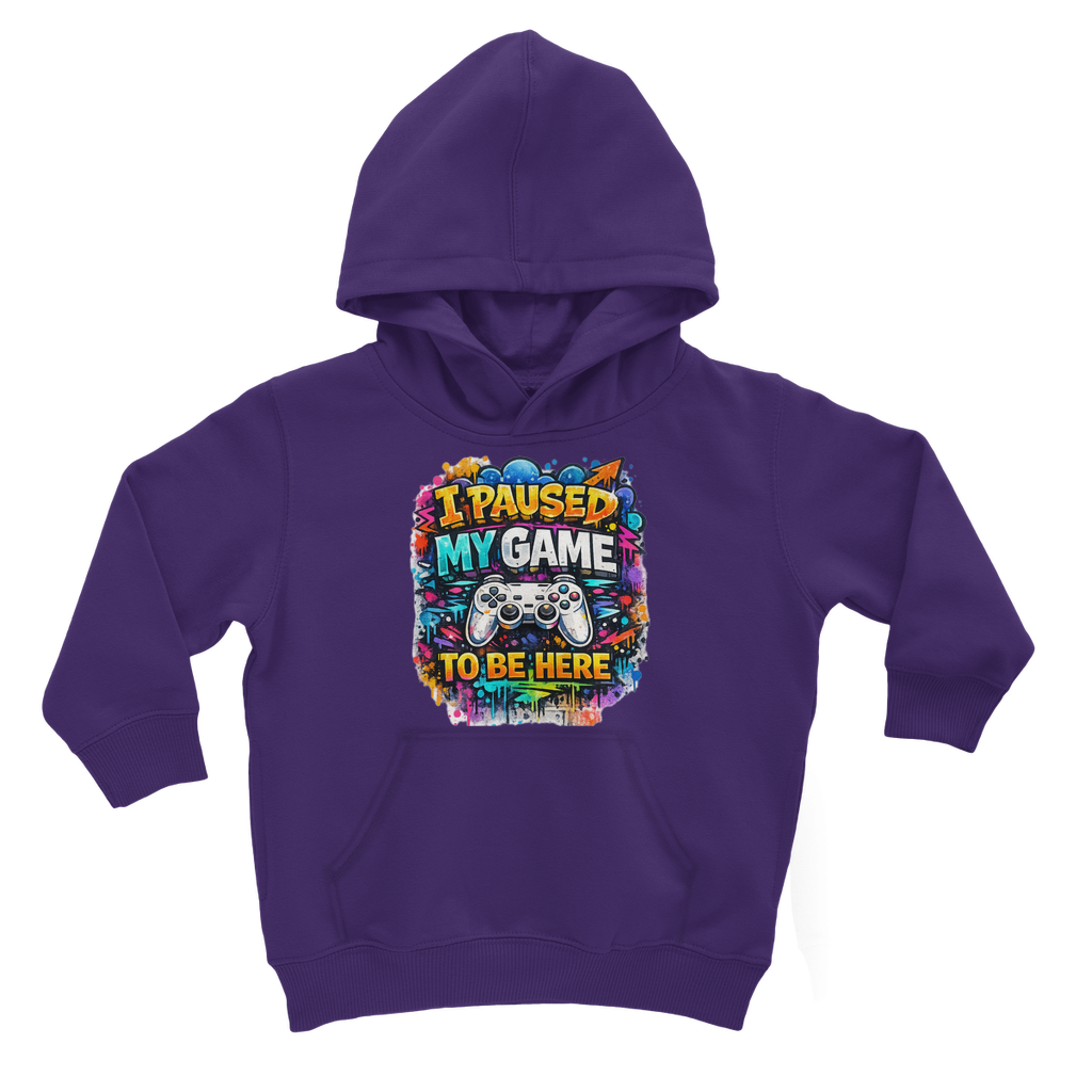 I paused my game Classic Kids Hoodie