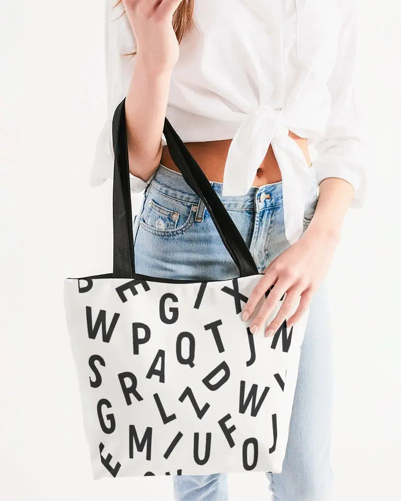 Scram Alphabet  Canvas Zip Tote - IAKAM