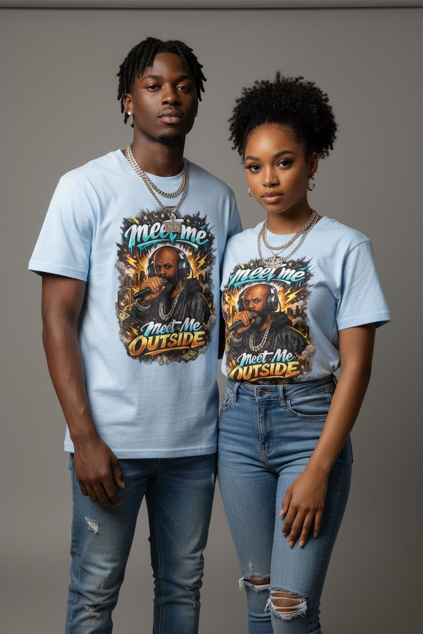 Meet Me Outside Fuse982 T-Shirt — Bold Graphic Streetwear Tee