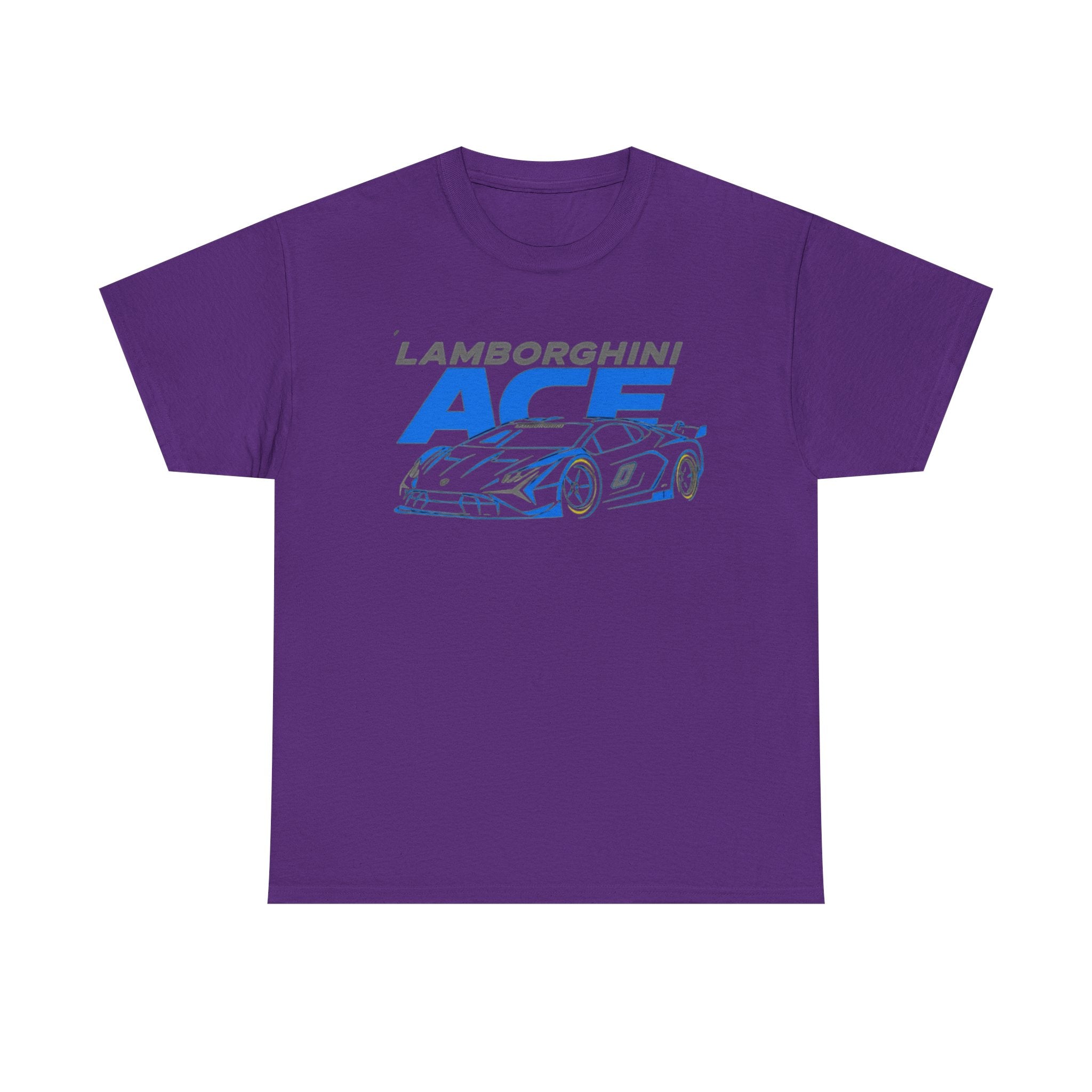 Lamborghini ACE Sports Car Tee — Retro Blue Racing Graphic T-Shirt