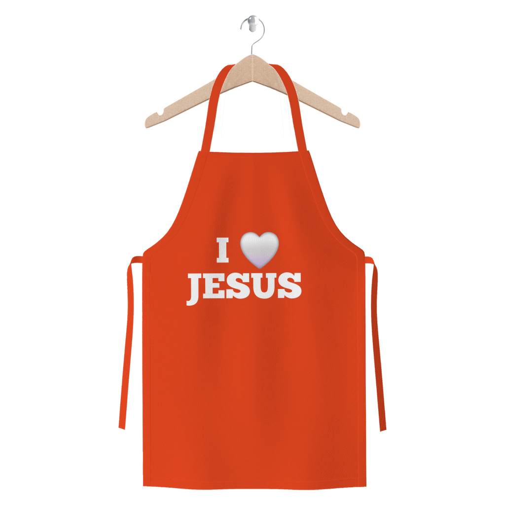 I love Jesus Apron - Premium Jersey Apron for Faith-Filled Cooking