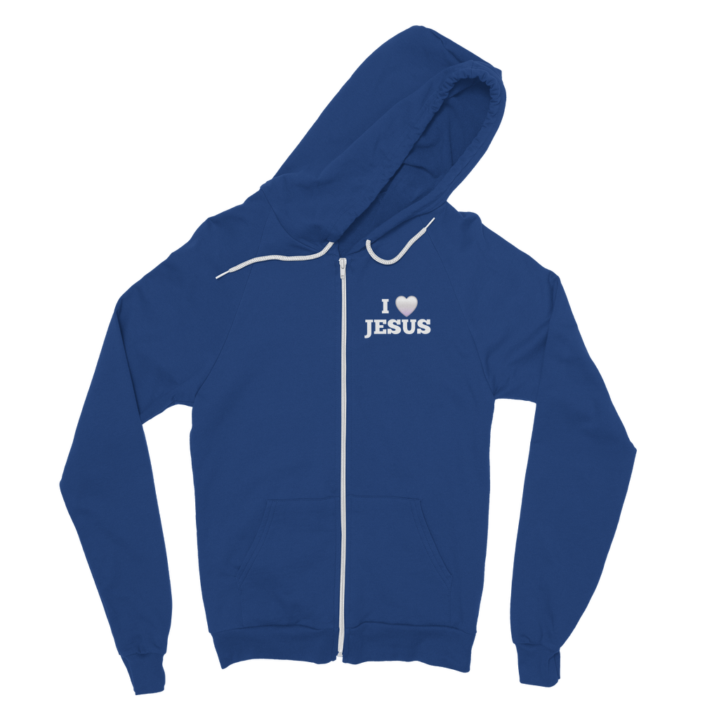 I love Jesus Zip Hoodie for Adults - Classic Design and Comfort