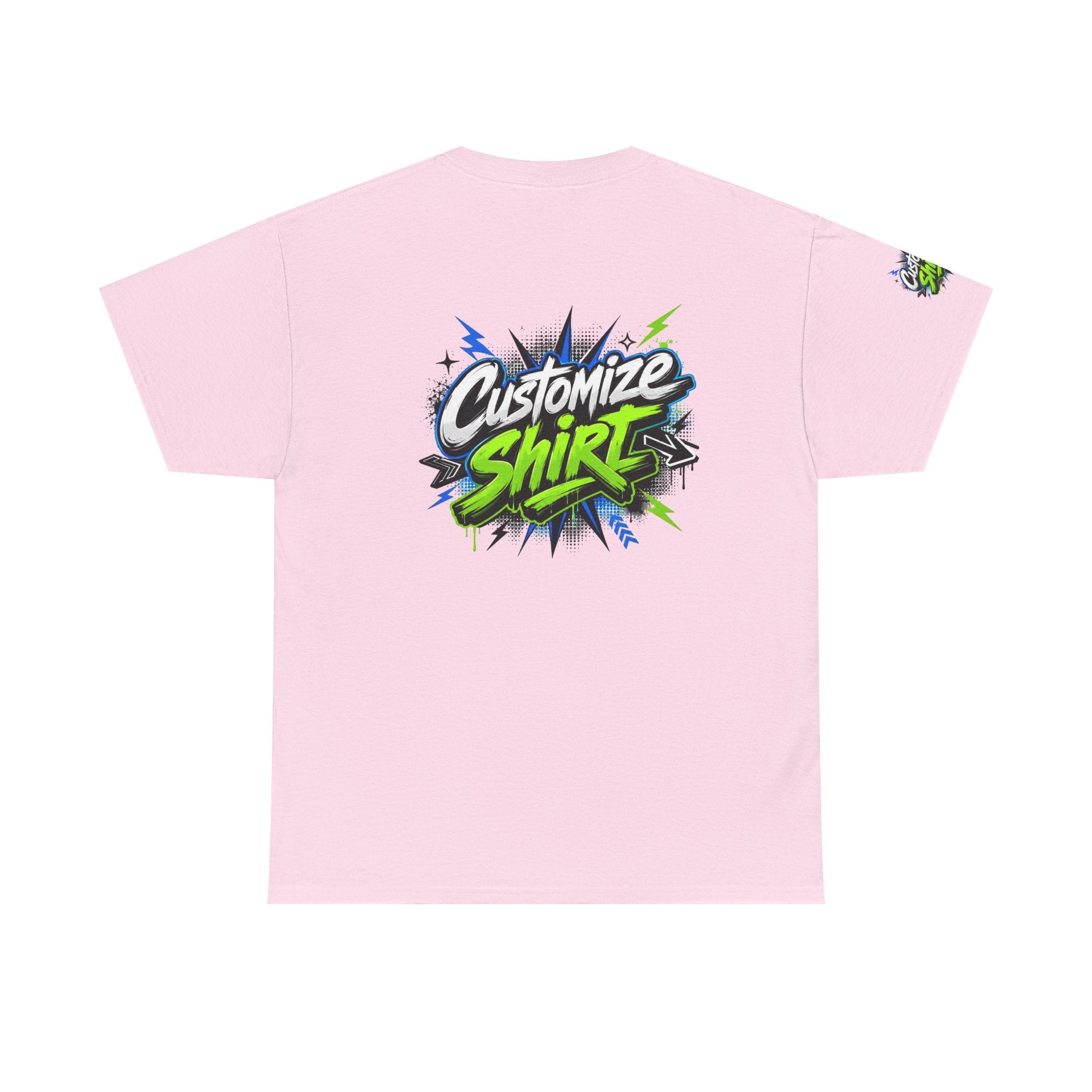 Customize Shirt Graphic Tee — Bold Neon Graffiti Design