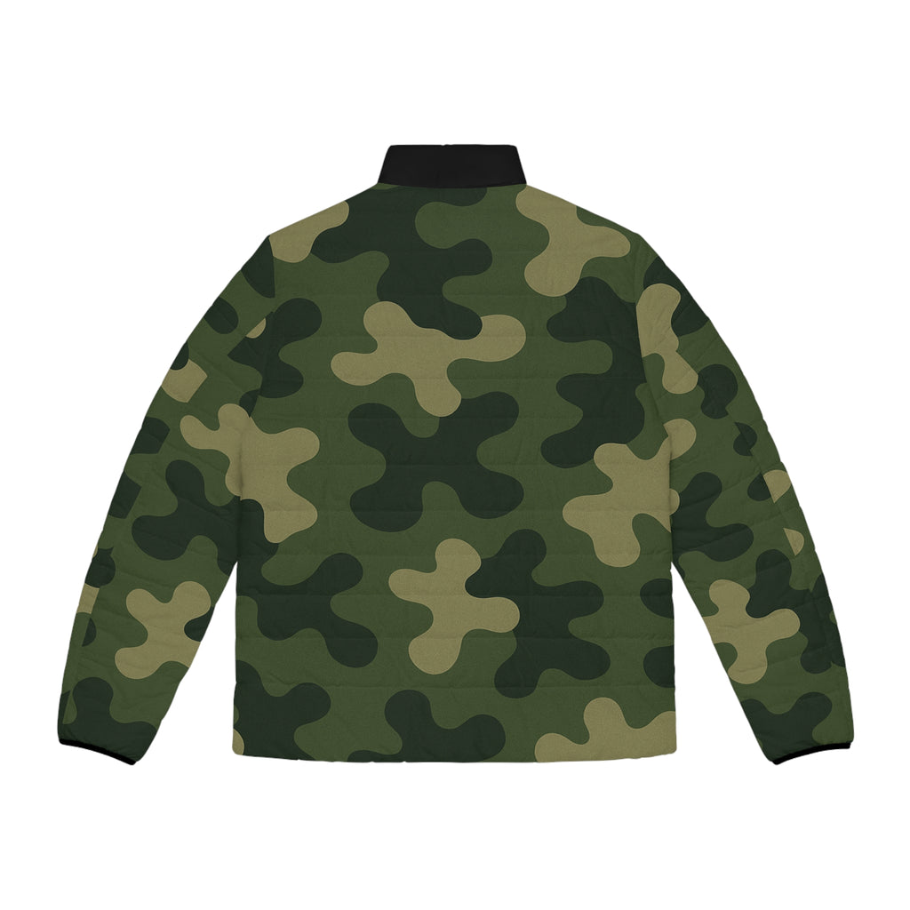 Men's Puffer Camo Green Jacket - IAKAM