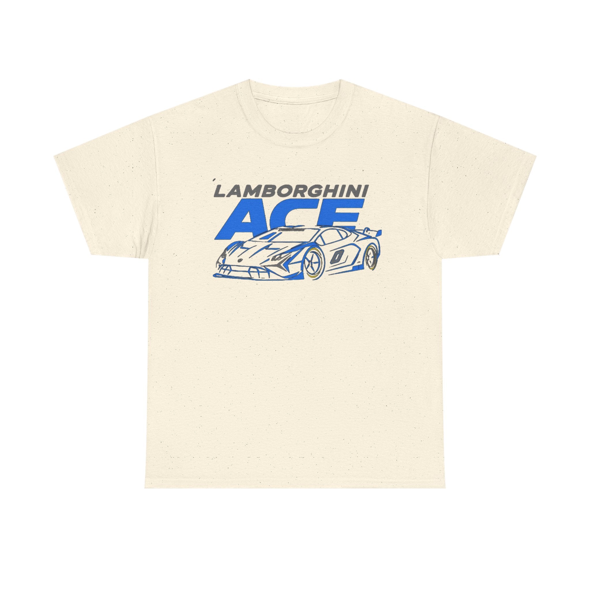 Lamborghini ACE Sports Car Tee — Retro Blue Racing Graphic T-Shirt