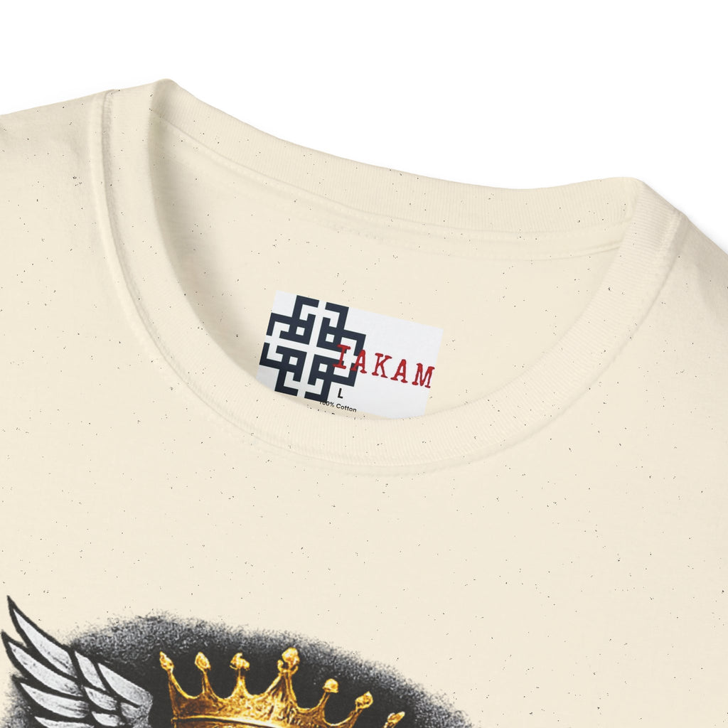 Elevate or Fade Streetwear T-Shirt - Motivational Tee with Crown & Wings