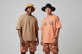 Copper Tie-Dye Board Shorts — Men’s Beach Swim Trunks