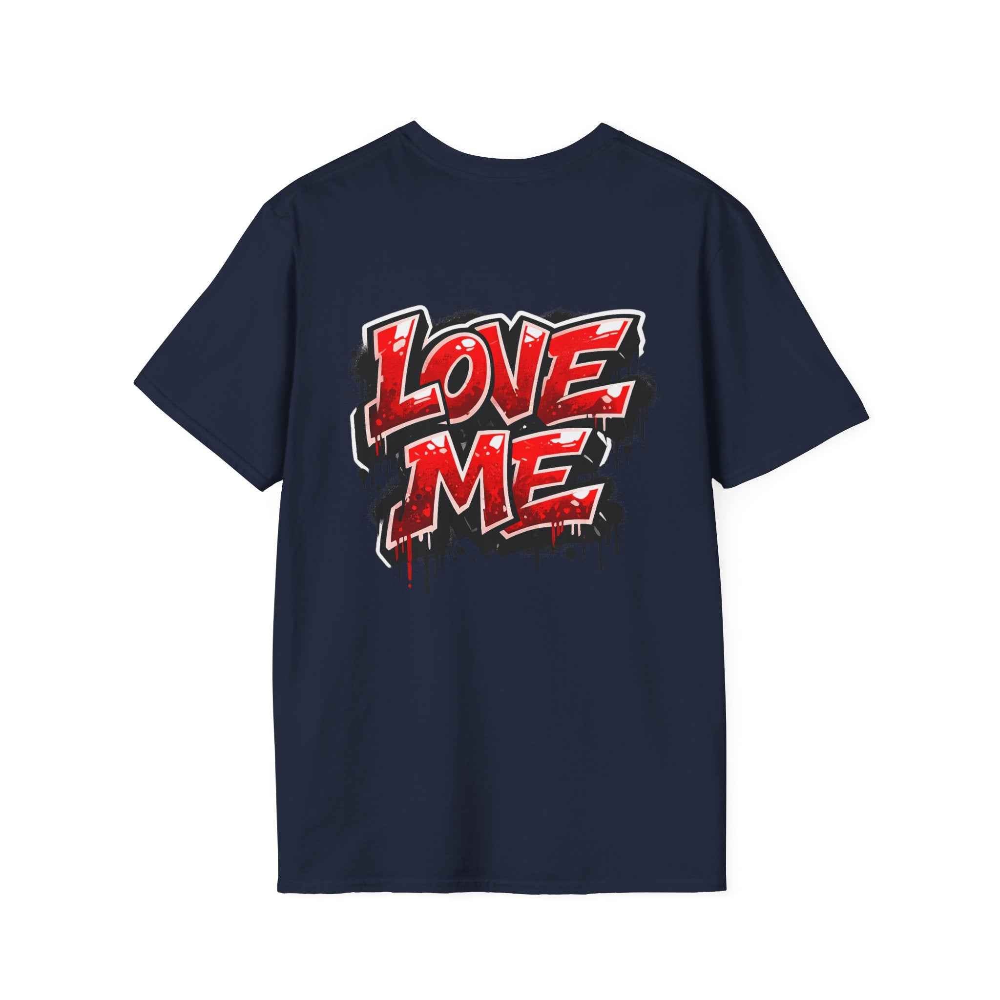 Broken Hearted Teddy Bear Graphic Tee — "Love Me" Street Art  T-Shirt