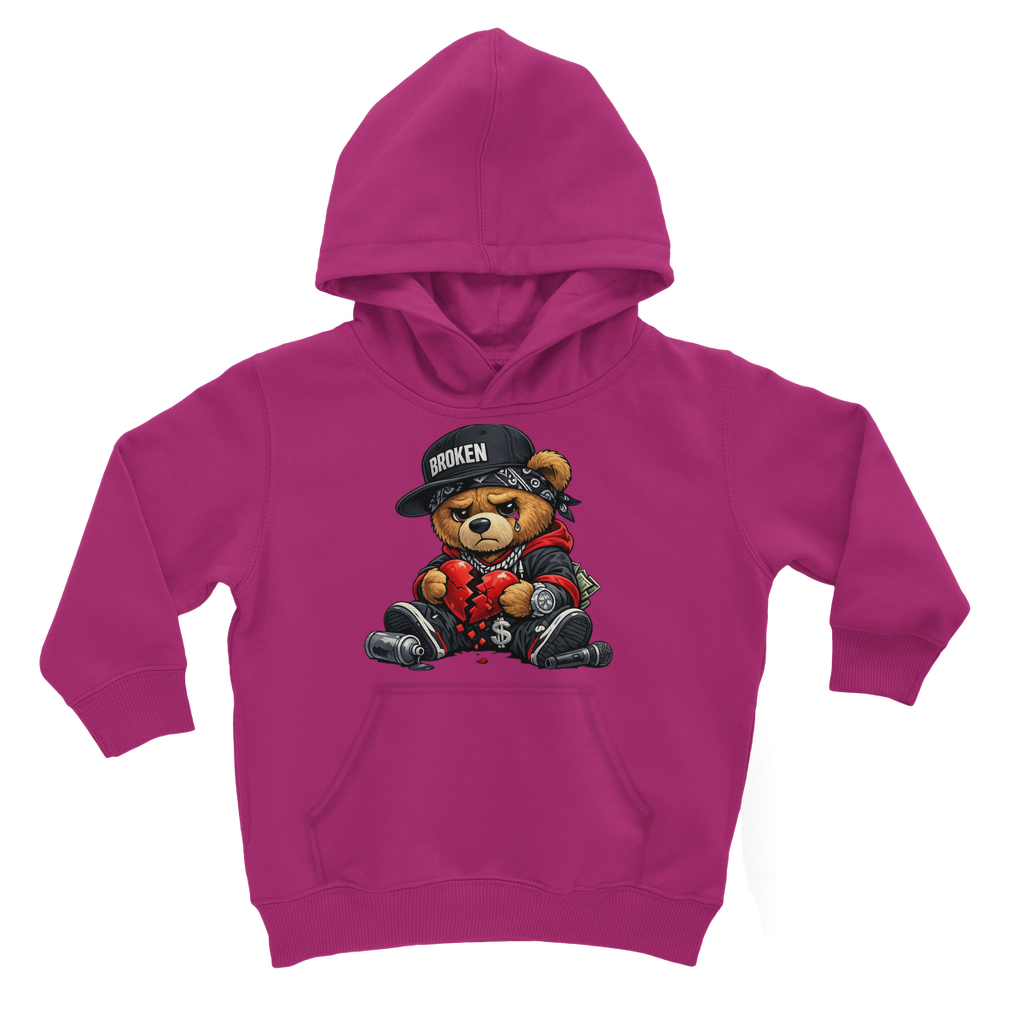 Broken Hearted Bear Classic Kids Hoodie