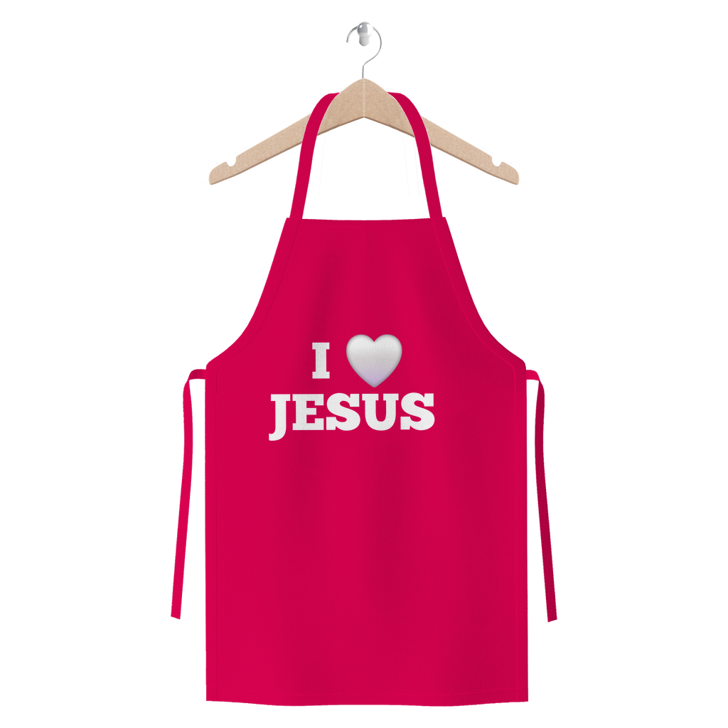 I love Jesus Apron - Premium Jersey Apron for Faith-Filled Cooking