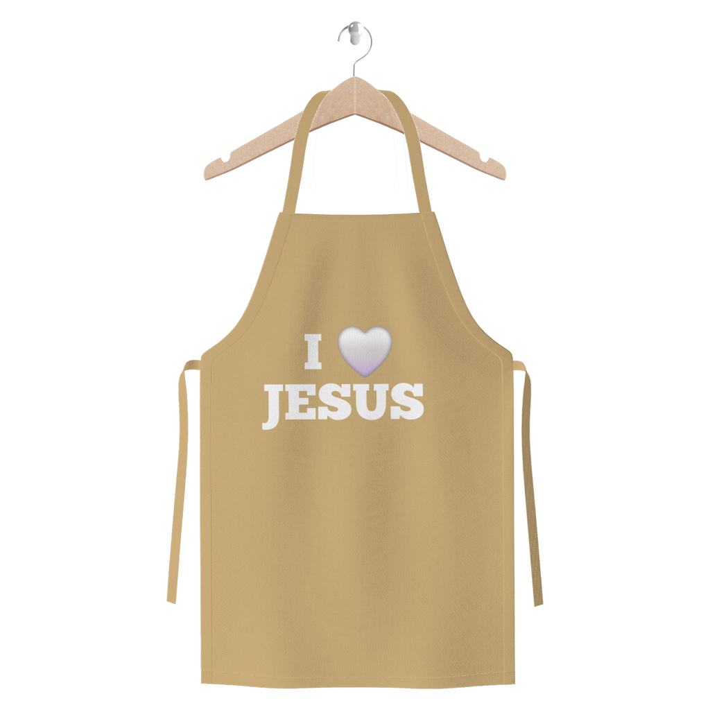 I love Jesus Apron - Premium Jersey Apron for Faith-Filled Cooking