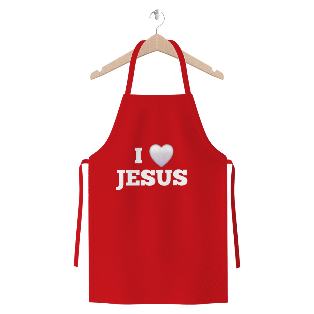 I love Jesus Apron - Premium Jersey Apron for Faith-Filled Cooking