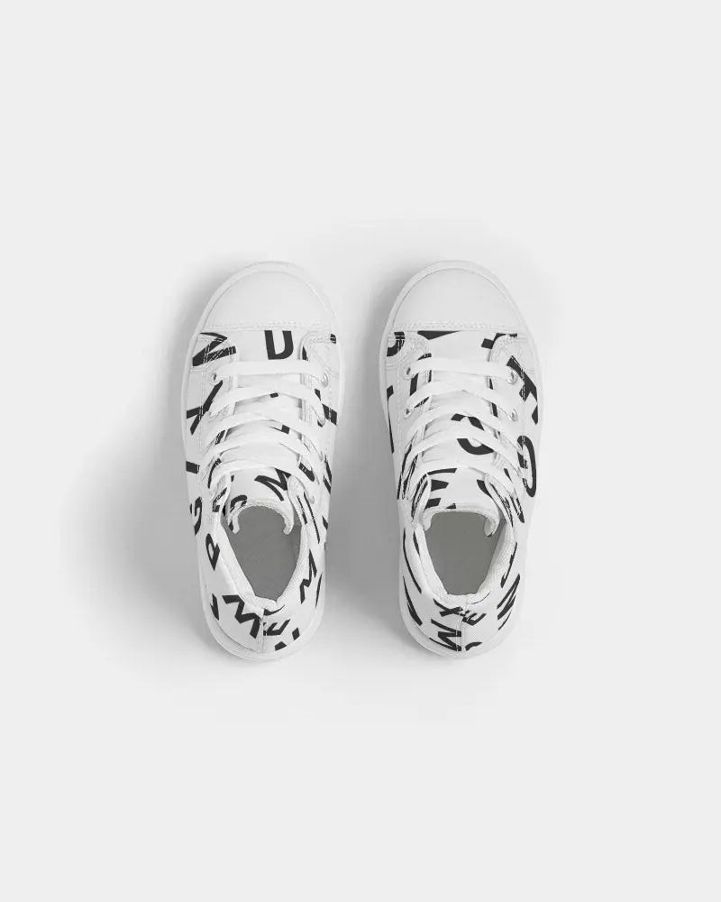 Scram Alphabet  Kids Hightop Canvas Shoes - IAKAM