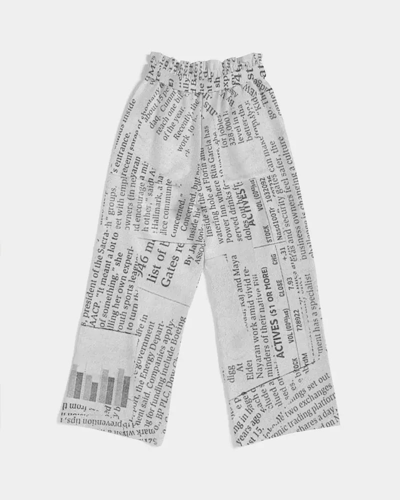 Vintage White Women's High-Rise Wide Leg Pants - IAKAM