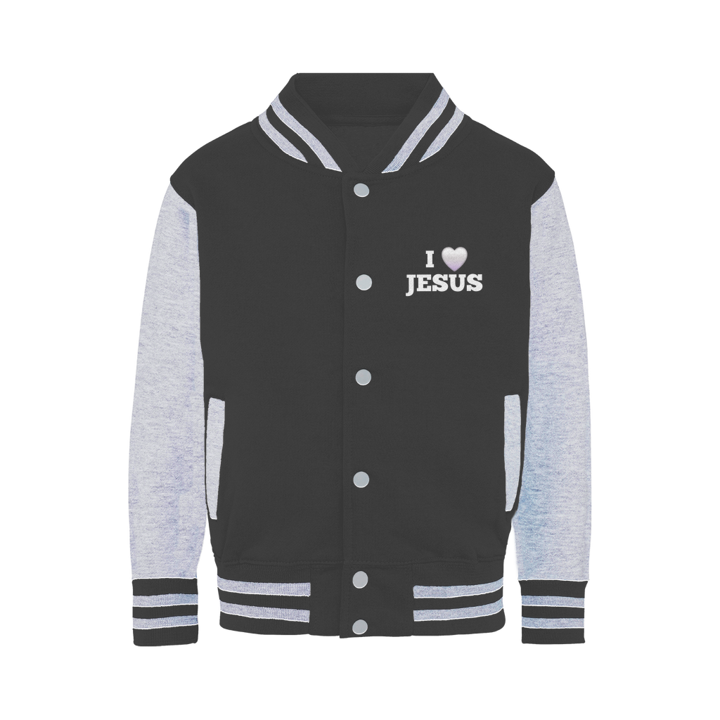 I love Jesus Jacket - Stylishly Express Your Faith with this Varsity Style
