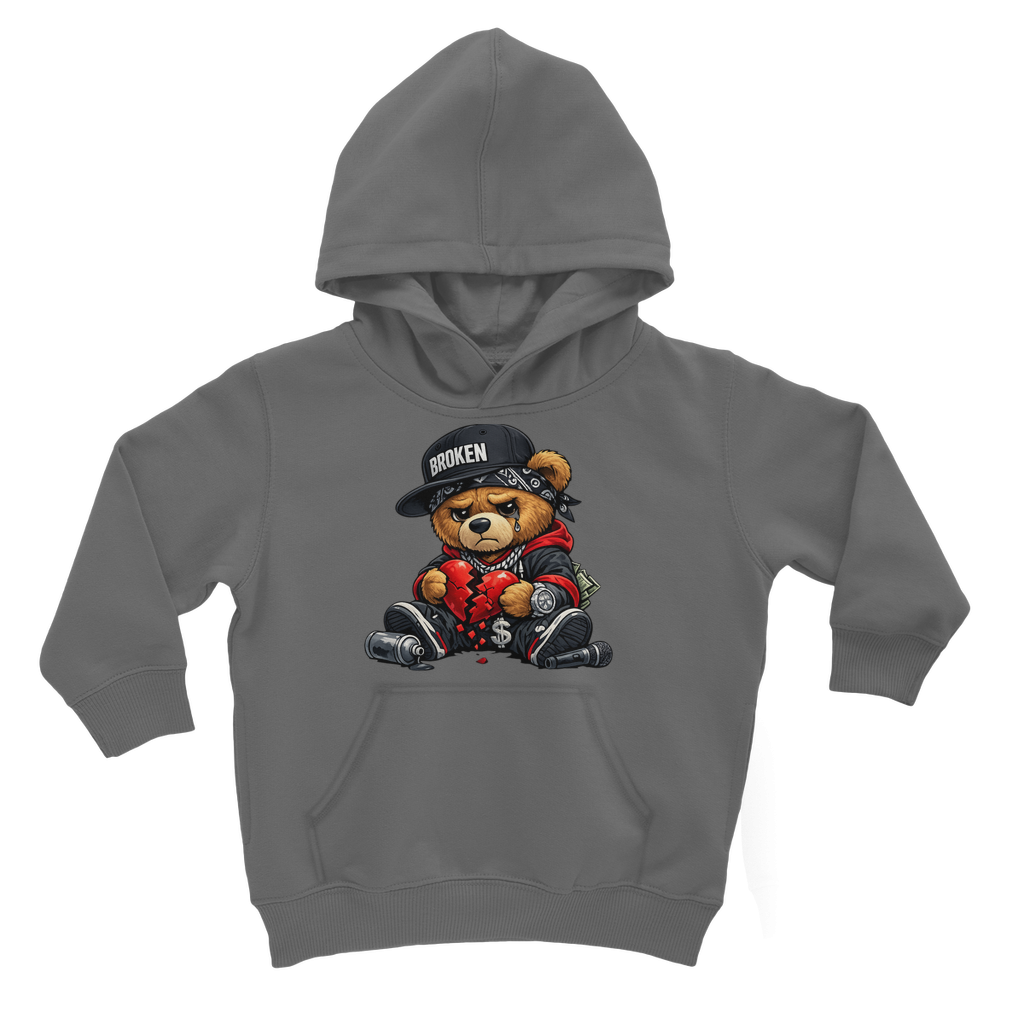 Broken Hearted Bear Classic Kids Hoodie