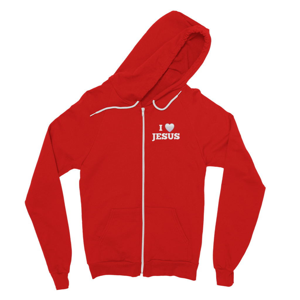 I love Jesus Zip Hoodie for Adults - Classic Design and Comfort