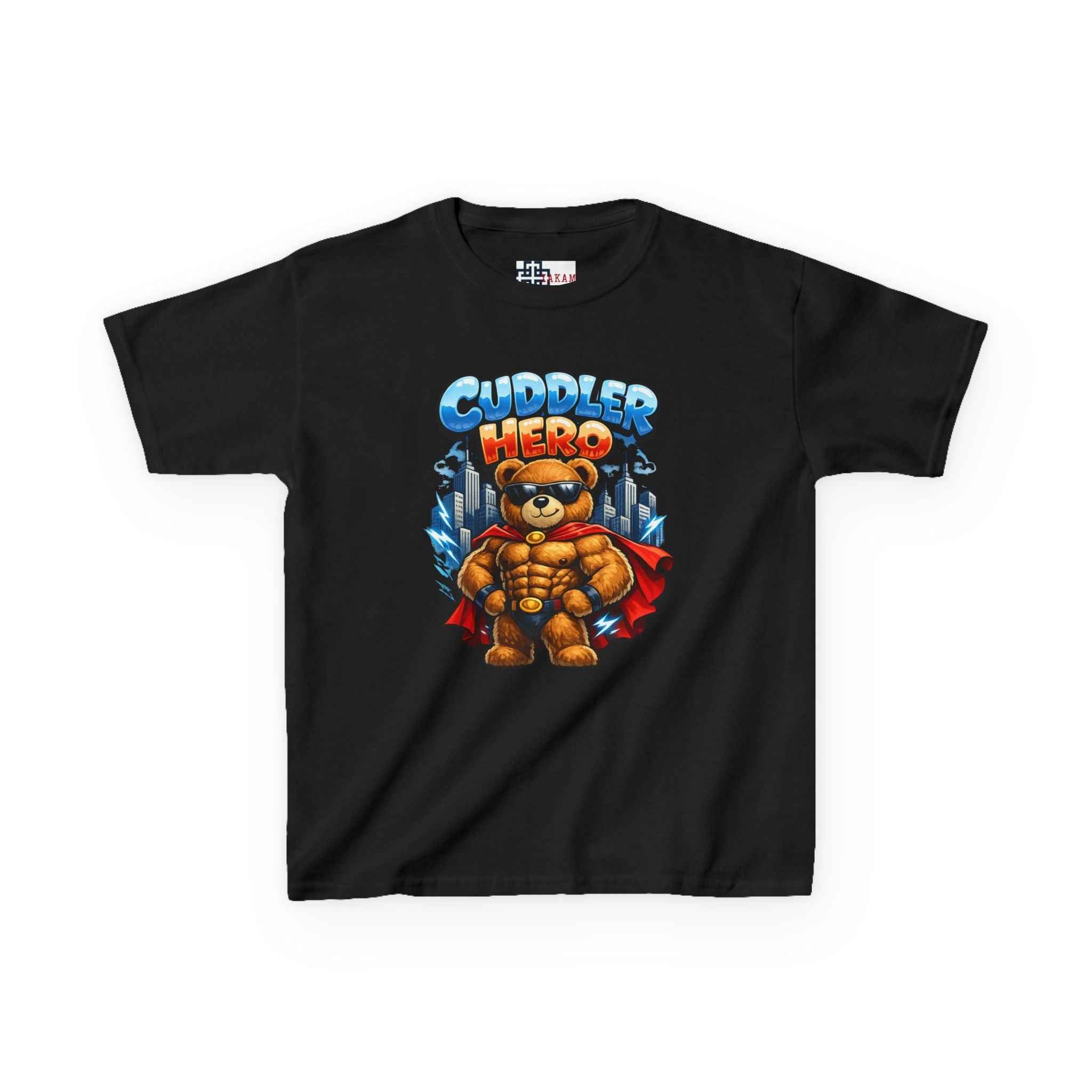 Kids Tee — "Cuddler Hero" Cute Superhero Bear T-Shirt for Toddlers & Kids