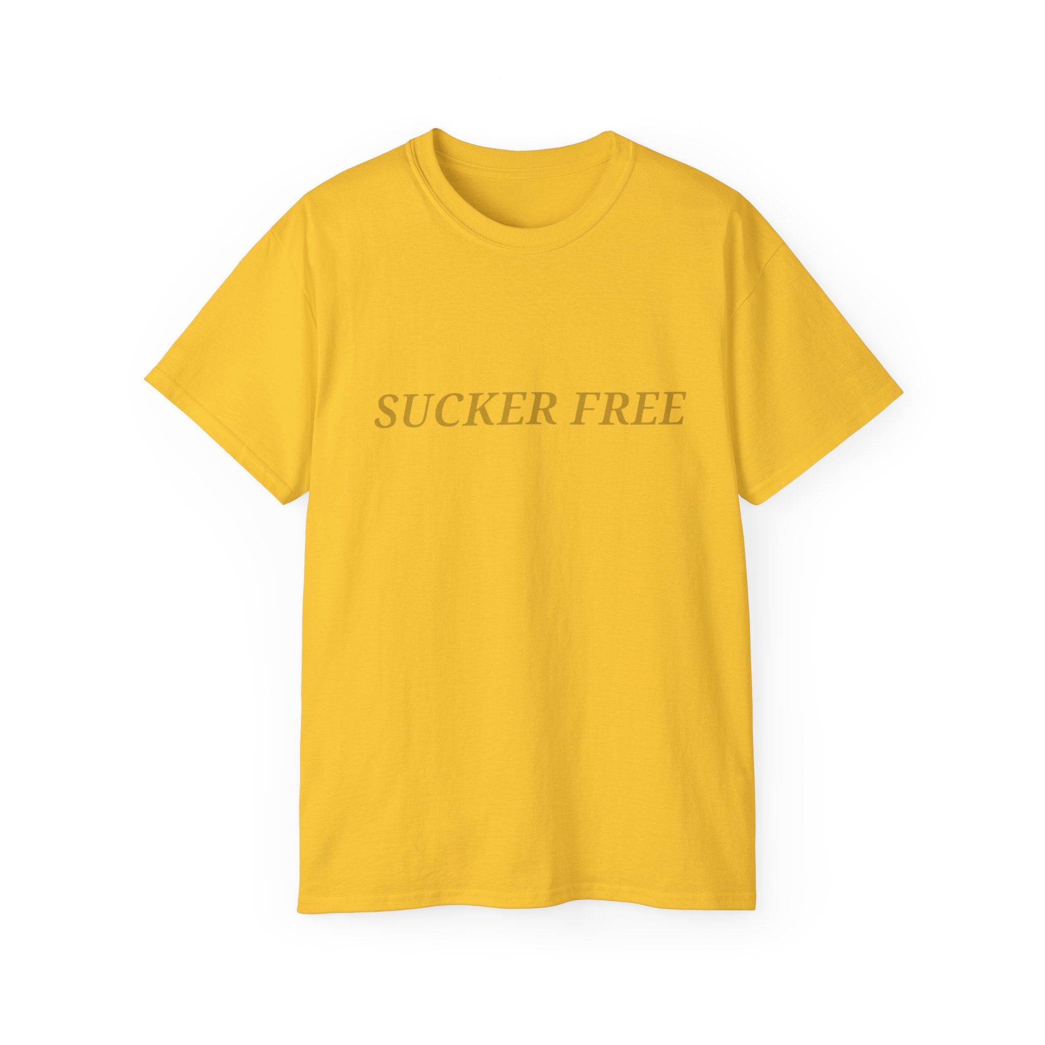 Sucker Free Cotton Tee — Minimalist Empowerment Graphic Shirt