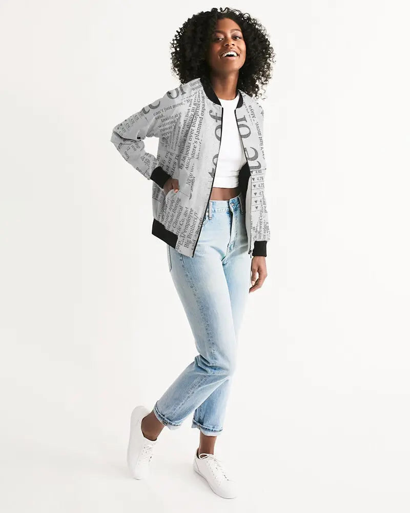 Vintage White Women's Bomber Jacket - IAKAM