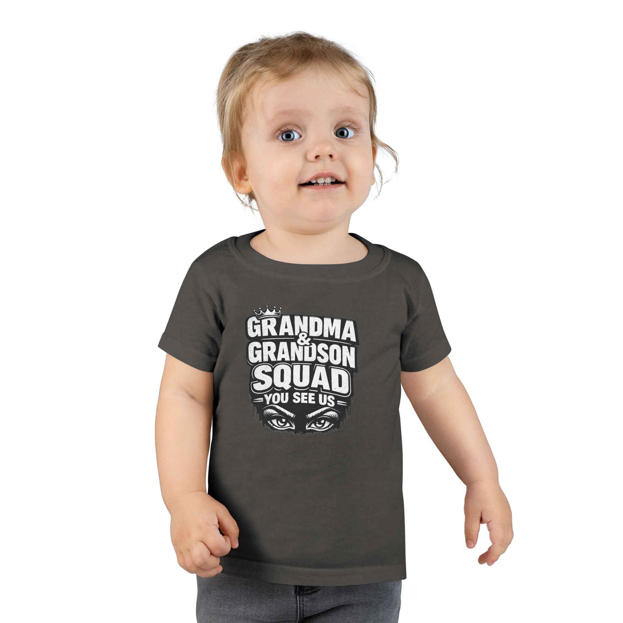 Toddler T-Shirt - Grandma & Grandson Squad "You See Us" Graphic