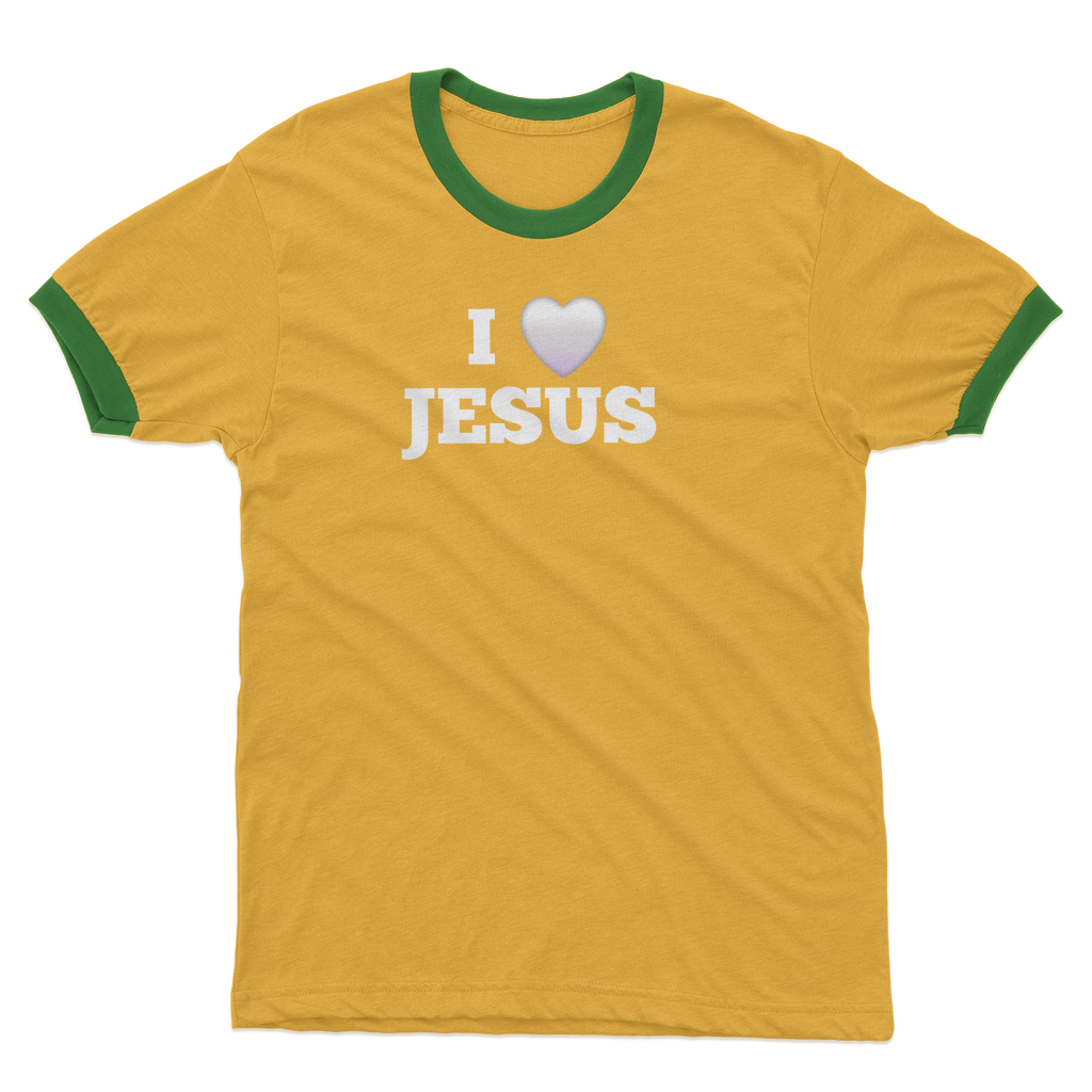 I love Jesus Adult Ringer T-Shirt