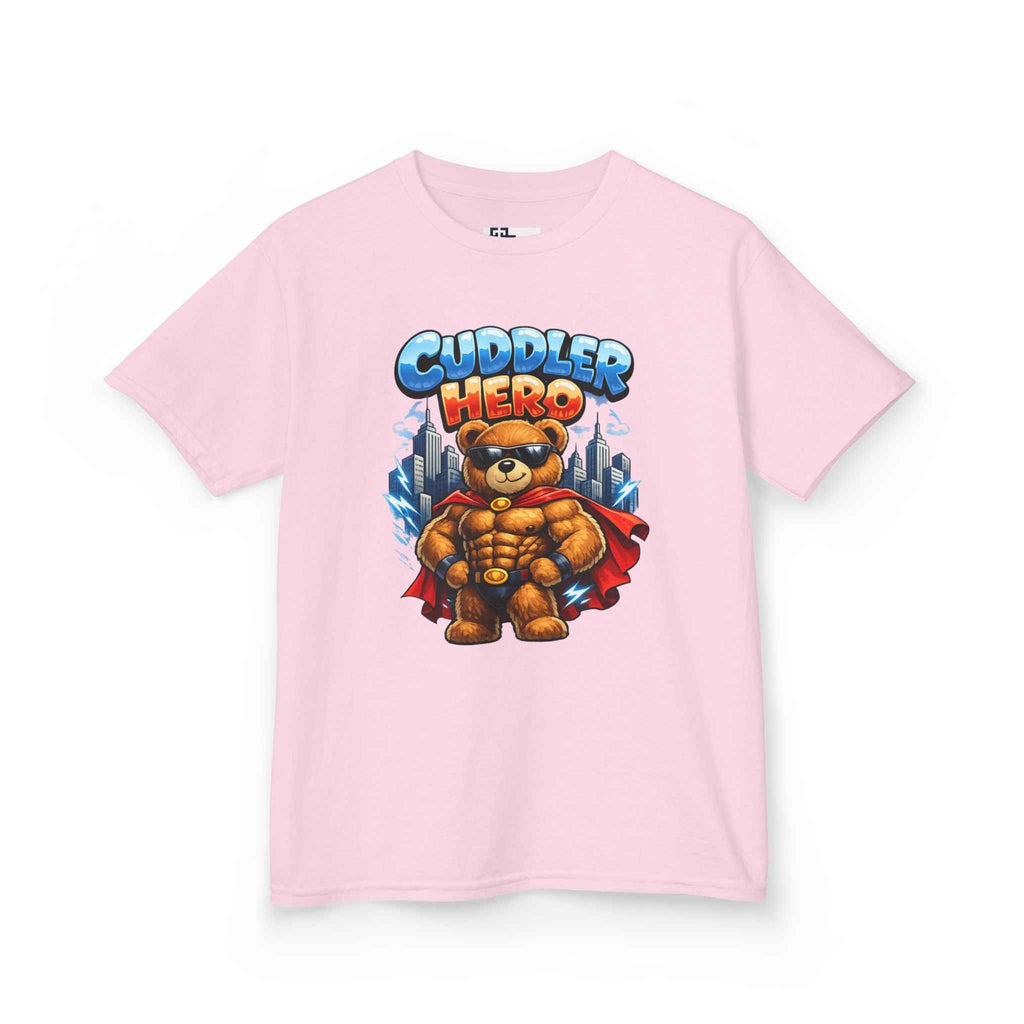 Kids Tee — "Cuddler Hero" Cute Superhero Bear T-Shirt for Toddlers & Kids