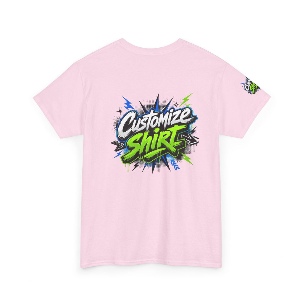 Customize Shirt Graphic Tee — Bold Neon Graffiti Design