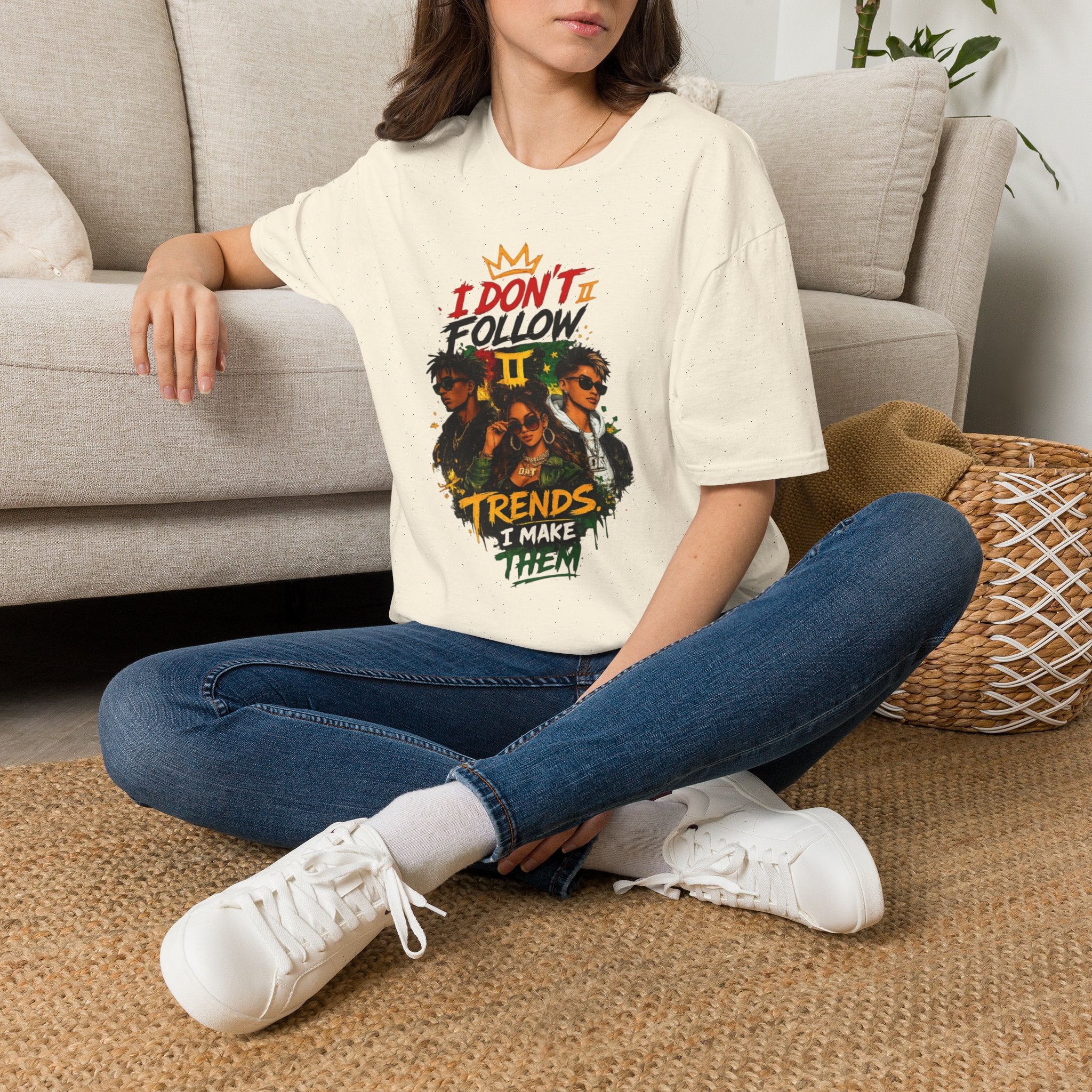 I Don't Follow Trends T‑Shirt 3— Retro Rebel Graphic Tee