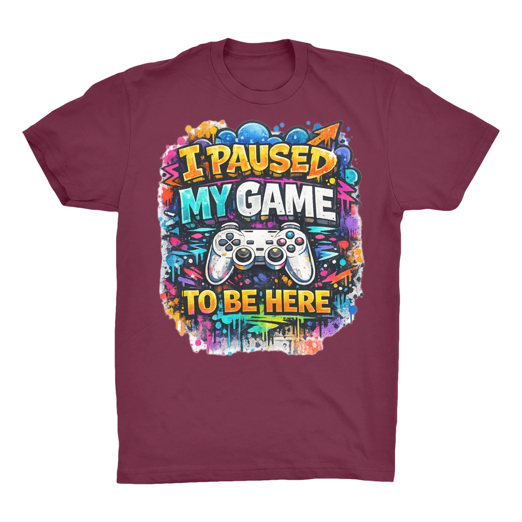 I paused my game Organic Adult T-Shirt