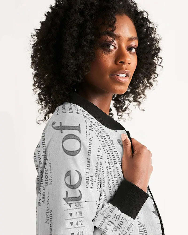 Vintage White Women's Bomber Jacket - IAKAM