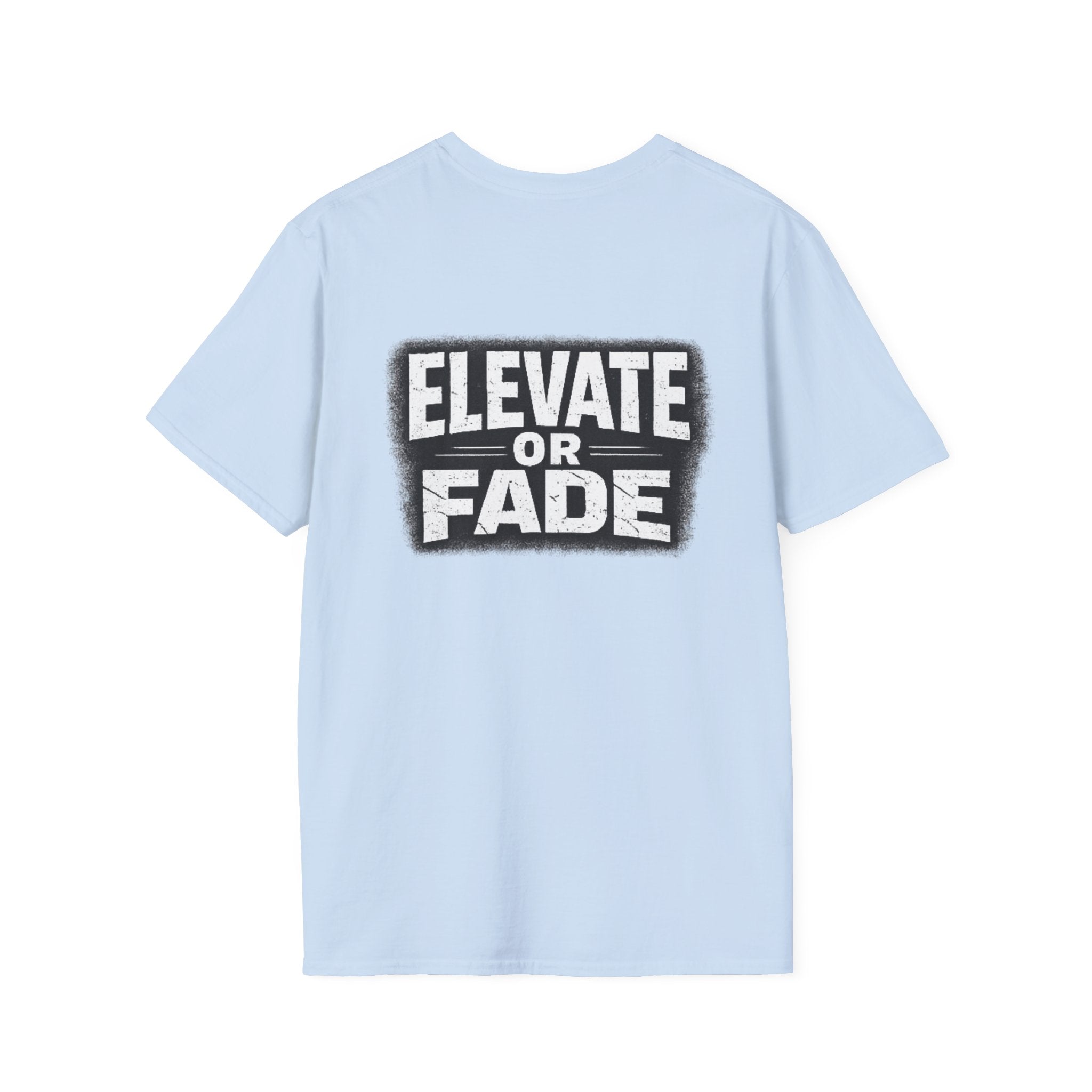 Elevate or Fade Streetwear T-Shirt - Motivational Tee with Crown & Wings