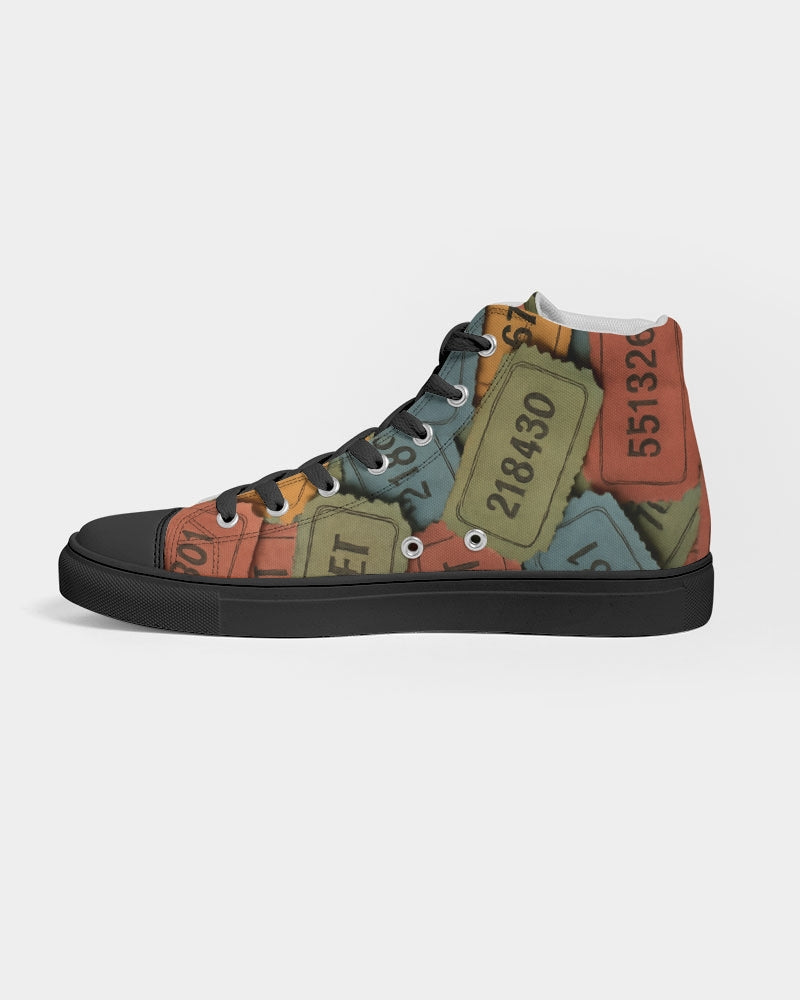 Raffle ticket Men's Hightop Shoe - Black - IAKAM