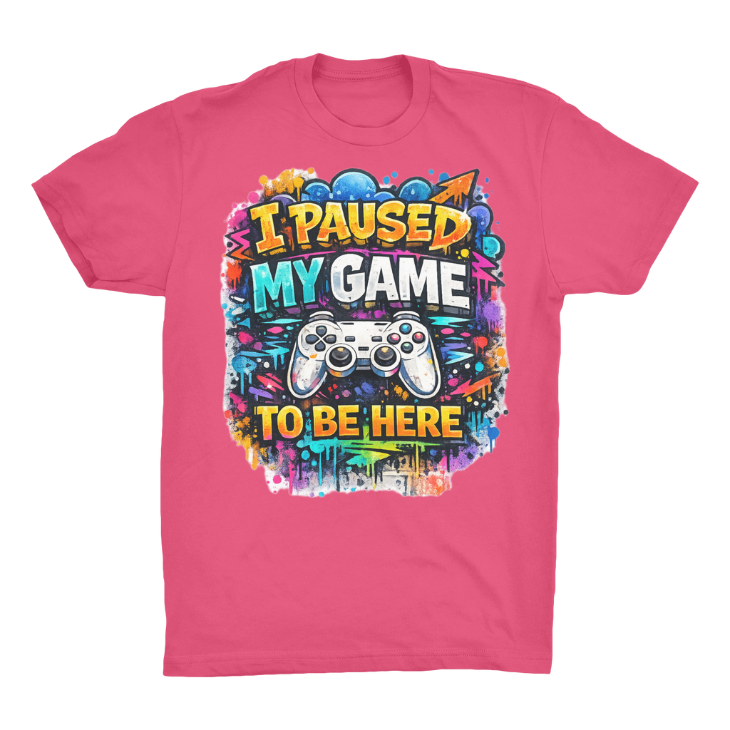 I paused my game Organic Adult T-Shirt