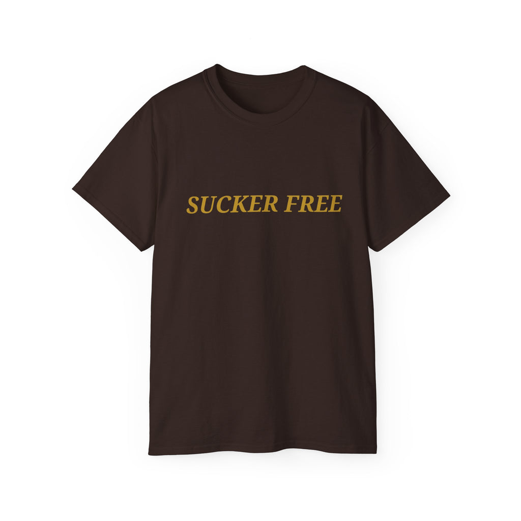 Sucker Free Cotton Tee — Minimalist Empowerment Graphic Shirt