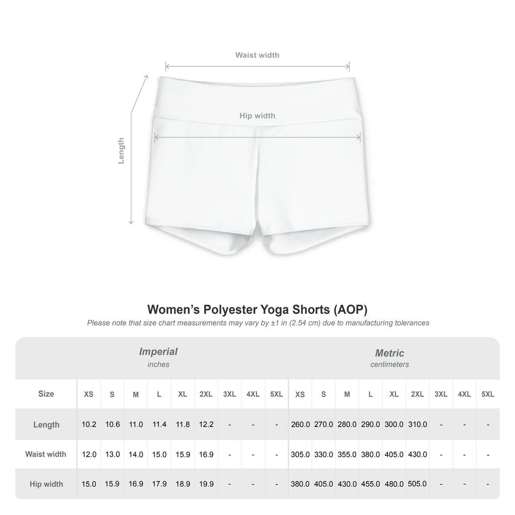 Neon Floral Yoga Shorts — Women's High-Waist Athletic Hotpants