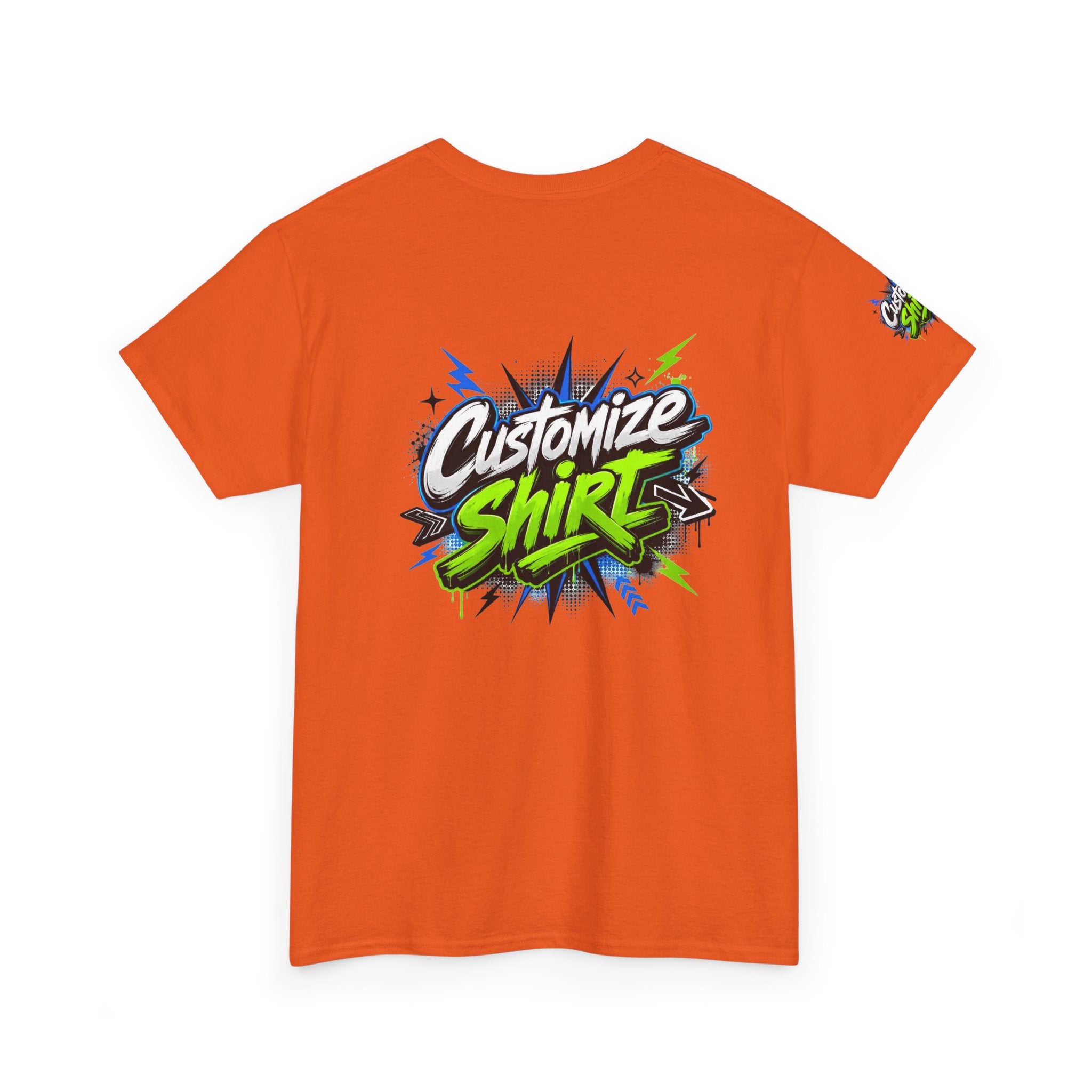 Customize Shirt Graphic Tee — Bold Neon Graffiti Design