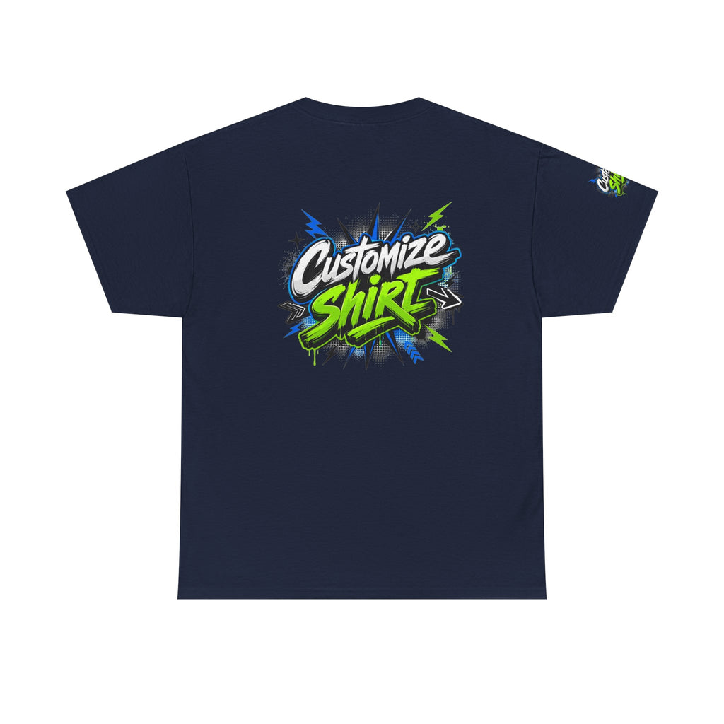 Customize Shirt Graphic Tee — Bold Neon Graffiti Design