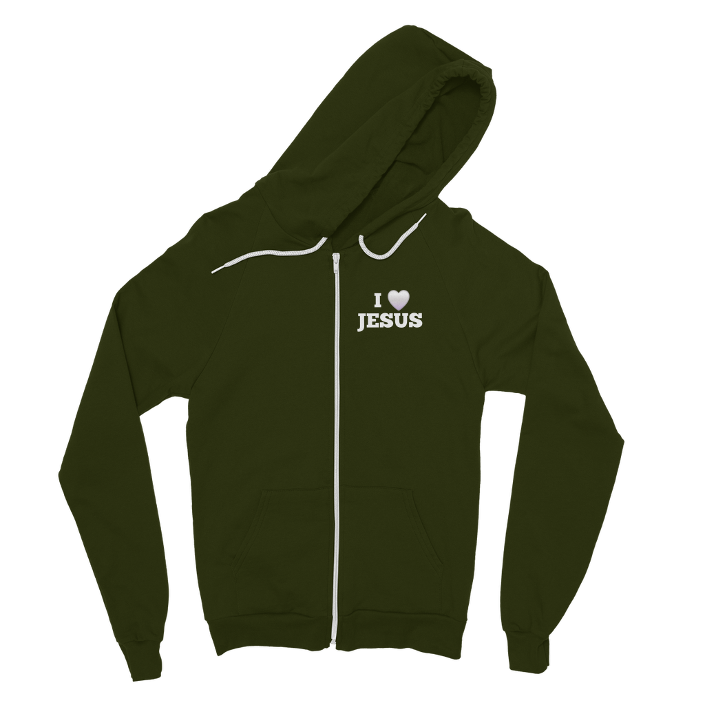 I love Jesus Zip Hoodie for Adults - Classic Design and Comfort