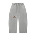 Msfbrownie Unisex Mineral Wash Barrel Leg Pants